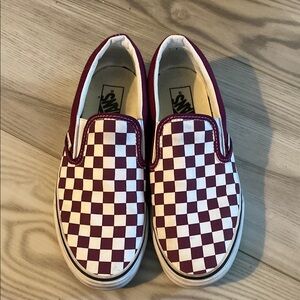 Vans White and Purple Sneakers Slip-On Canvas